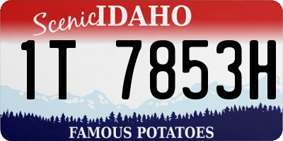 ID license plate 1T7853H