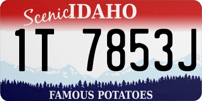 ID license plate 1T7853J