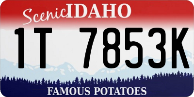 ID license plate 1T7853K
