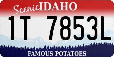 ID license plate 1T7853L