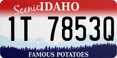 ID license plate 1T7853Q