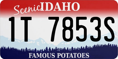 ID license plate 1T7853S