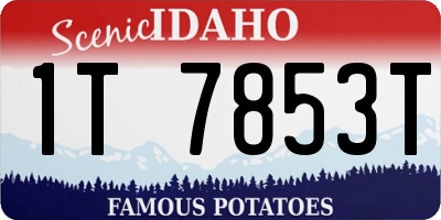 ID license plate 1T7853T