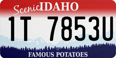 ID license plate 1T7853U