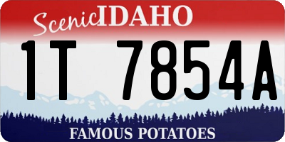 ID license plate 1T7854A