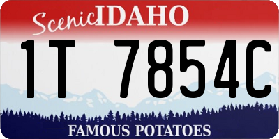 ID license plate 1T7854C