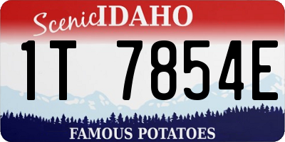 ID license plate 1T7854E