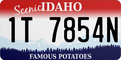 ID license plate 1T7854N