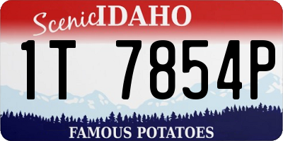 ID license plate 1T7854P