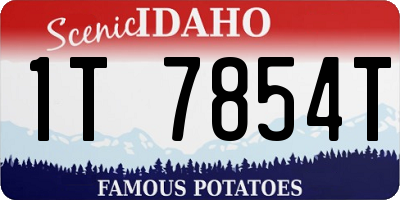 ID license plate 1T7854T