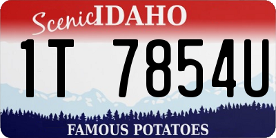 ID license plate 1T7854U