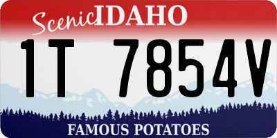 ID license plate 1T7854V