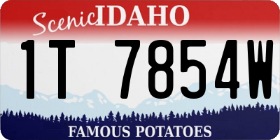 ID license plate 1T7854W