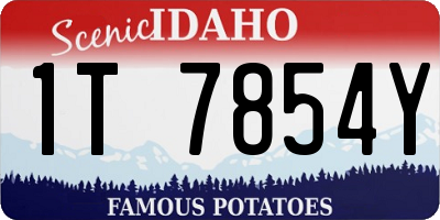 ID license plate 1T7854Y