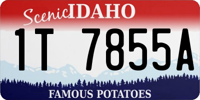 ID license plate 1T7855A