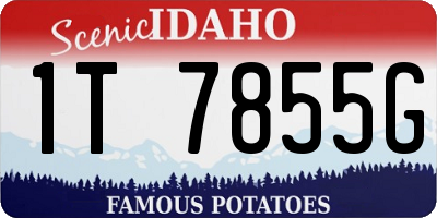 ID license plate 1T7855G