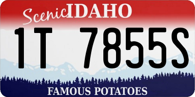ID license plate 1T7855S