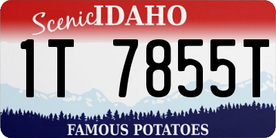 ID license plate 1T7855T
