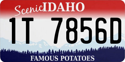 ID license plate 1T7856D