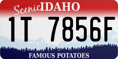 ID license plate 1T7856F