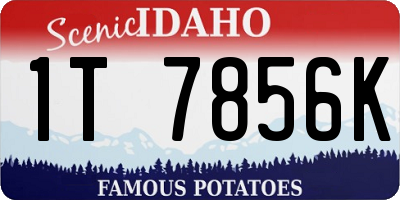 ID license plate 1T7856K