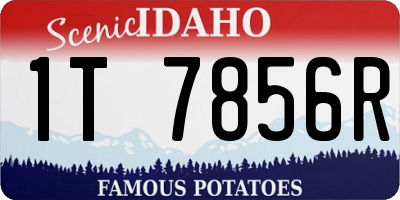 ID license plate 1T7856R