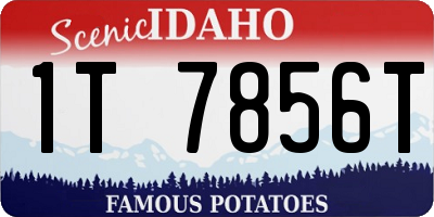ID license plate 1T7856T