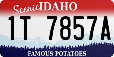 ID license plate 1T7857A