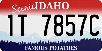 ID license plate 1T7857C