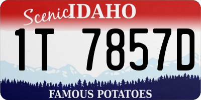 ID license plate 1T7857D