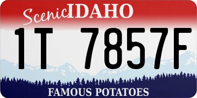 ID license plate 1T7857F