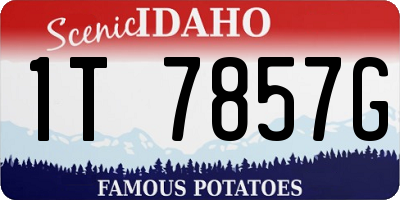 ID license plate 1T7857G