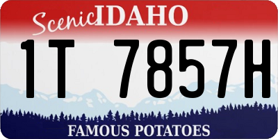 ID license plate 1T7857H