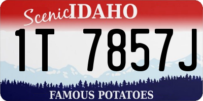 ID license plate 1T7857J