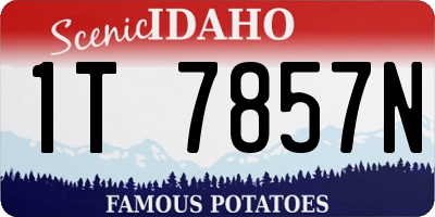ID license plate 1T7857N