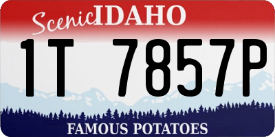 ID license plate 1T7857P