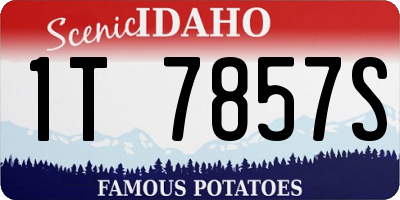 ID license plate 1T7857S