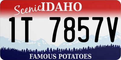 ID license plate 1T7857V