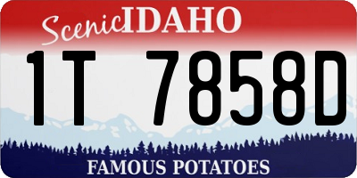 ID license plate 1T7858D