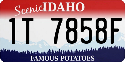 ID license plate 1T7858F