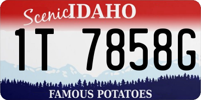 ID license plate 1T7858G