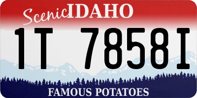 ID license plate 1T7858I