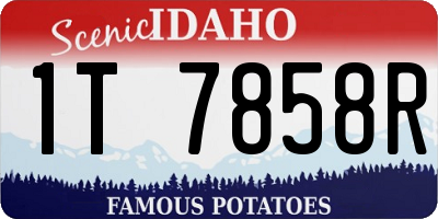 ID license plate 1T7858R