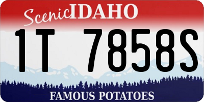 ID license plate 1T7858S