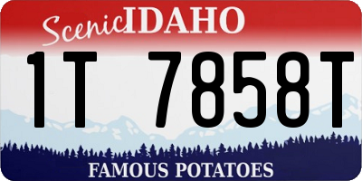ID license plate 1T7858T