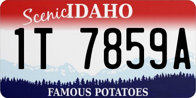 ID license plate 1T7859A