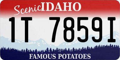 ID license plate 1T7859I