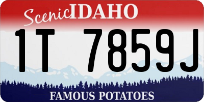 ID license plate 1T7859J