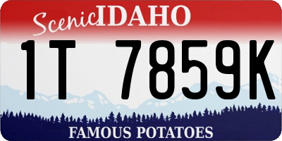ID license plate 1T7859K