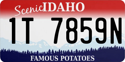ID license plate 1T7859N